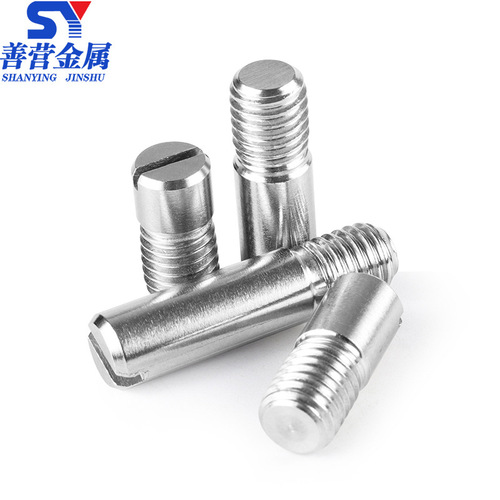 304 stainless steel GB878 slotted external thread cylindrical pin positioning pin M2M2.5M3M4M5M6M8M10