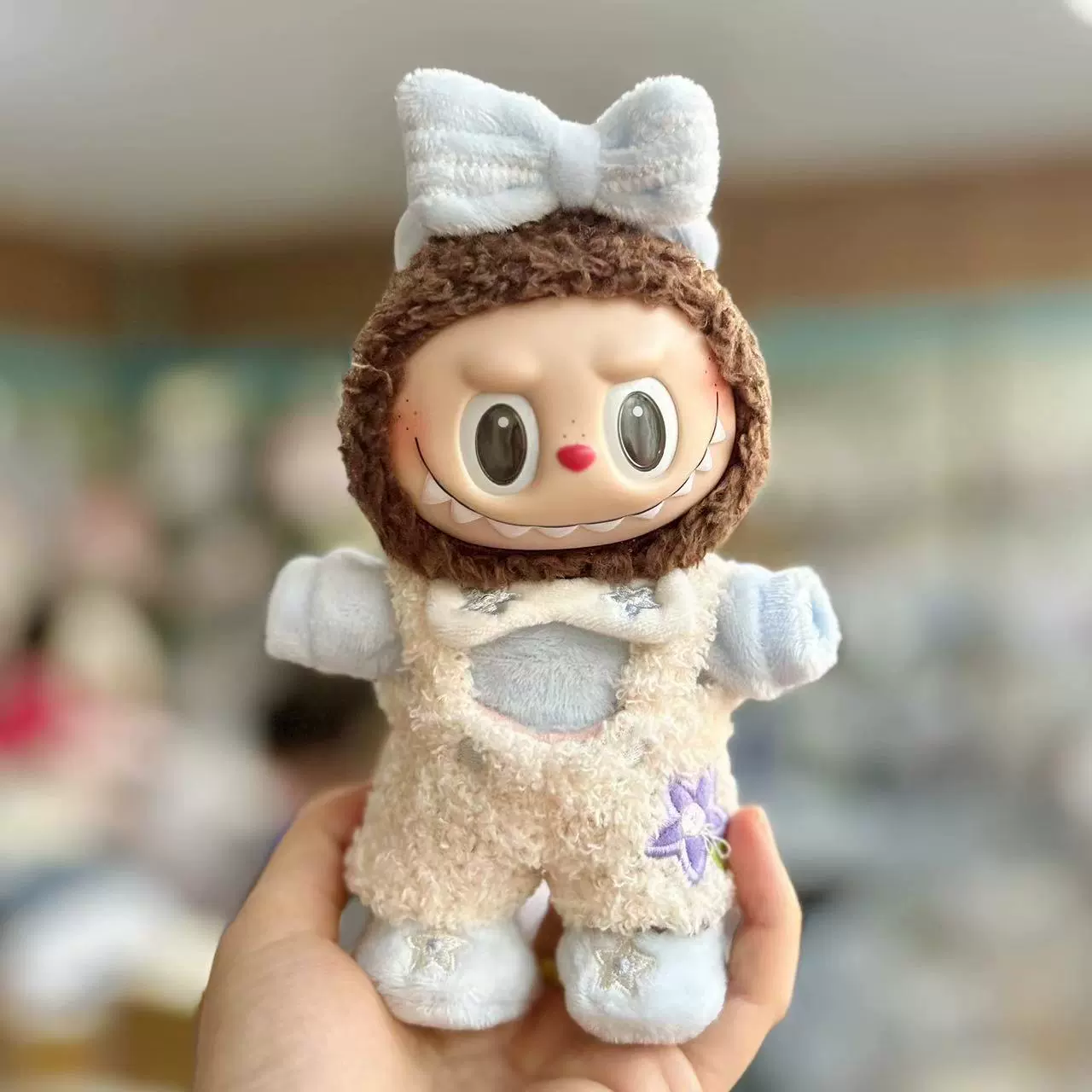 Только одежда] 17см подвеска с слепым ящиком Labubu одежда Labubu кукла детская одежда конус надевания комбинезоны милый и милый