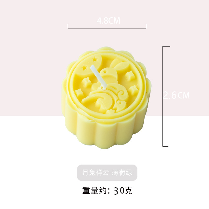 Festival de mediados de otoño pastel de Luna flor conejito forma vela lindo interesante decoración creativa decoración Venta caliente al por mayor