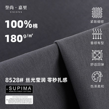 180克春夏丝光匹马棉针织双面布 细绒棉柔软弹力布料双面棉毛布
