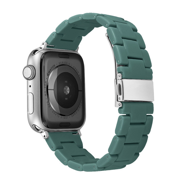Aplicable a Huawei Samsung tres correa de reloj de plástico arco iris sólido correa de reloj de plástico Apple iwatch