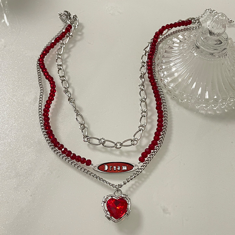 Plating Design Vacation Classic Style Heart Shape Alloy Layered Necklaces Wholesale