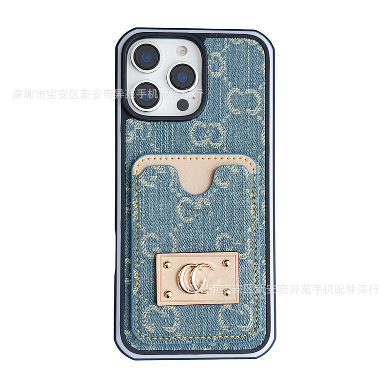 新款牛仔标签潮牌手机保护套适用iPhone16ProMax跨境苹果15手机壳|undefined