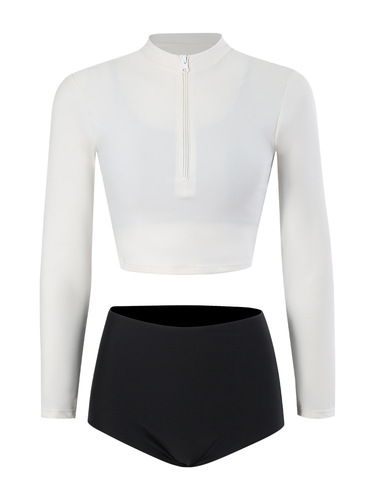 Japanese and Korean new swimsuit women's three-piece sexy suspenders high-waisted pants split swimsuit spa swimsuit