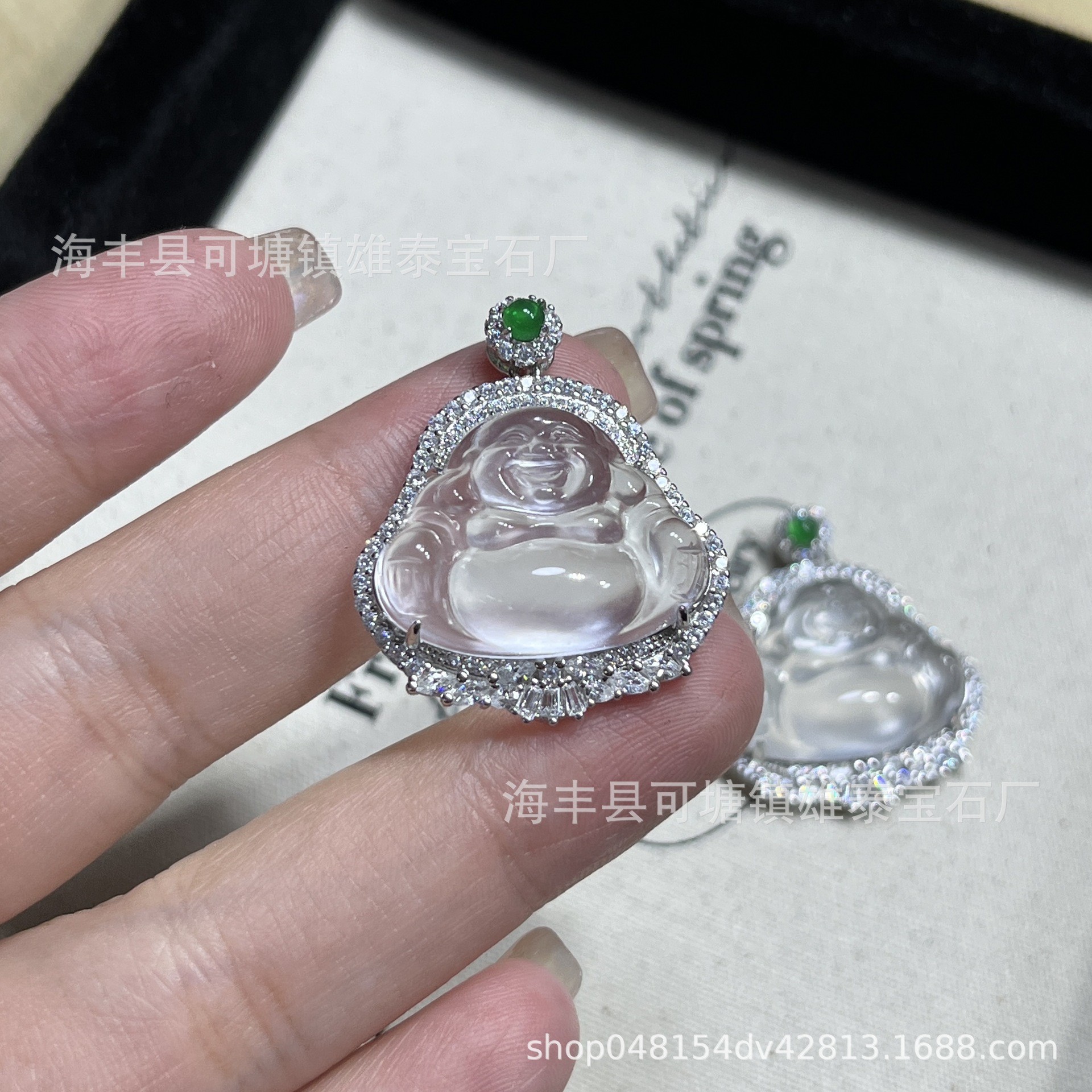 (2개) 공장 도매 S 상감 자연 물 거품 옥 부처님 펜던트 목걸이 작은 신선한 작은 빨간 부서