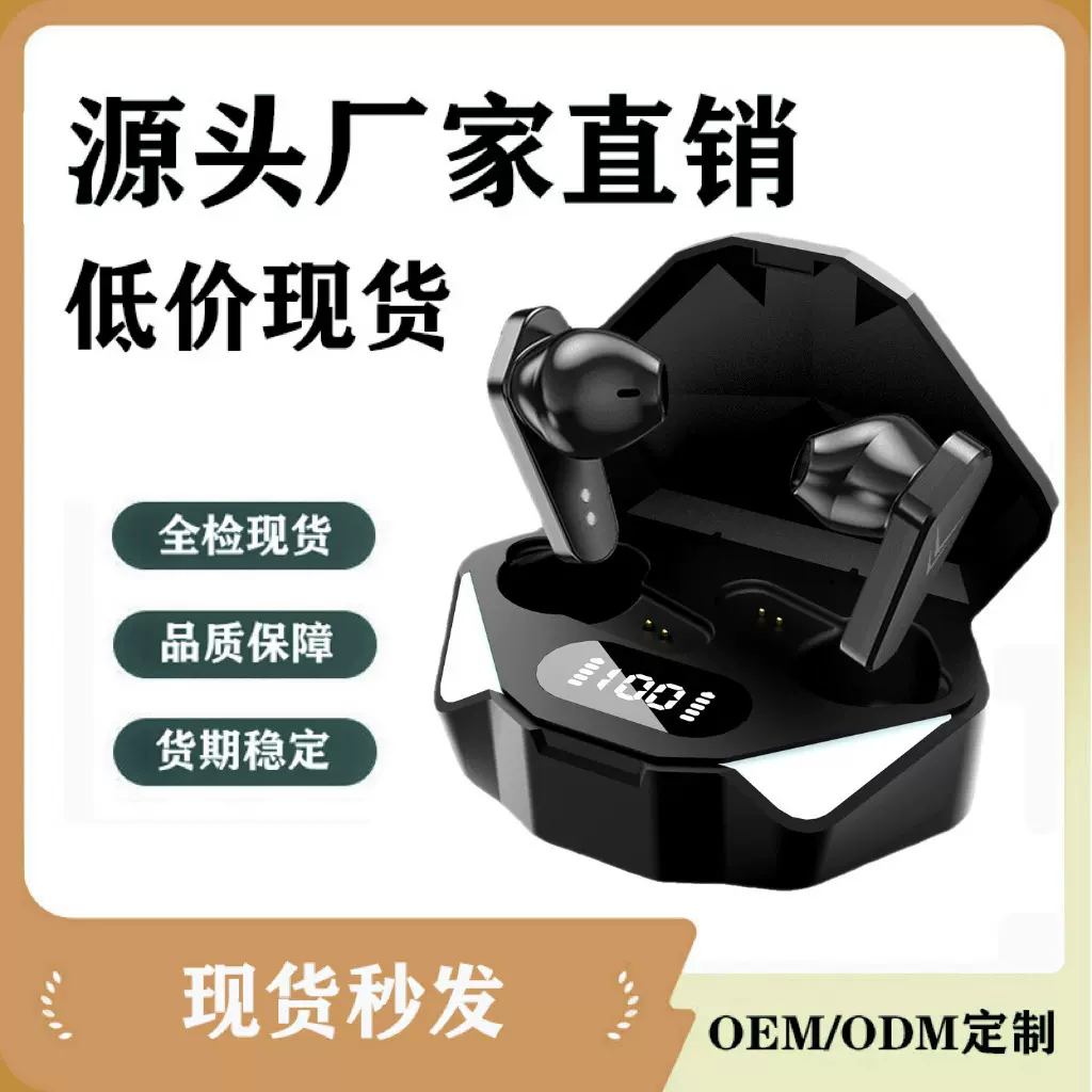X15蓝牙耳机跨境热销爆款现货CE RoHS认证数显超长续航半入耳蓝牙