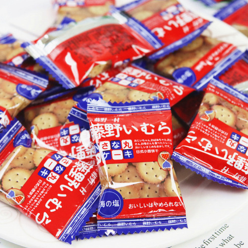Fujino Ichimura sea salt biscuits bagged Hokkaido Japanese style southern milk miller milk salt internet celebrity Japanese round biscuits