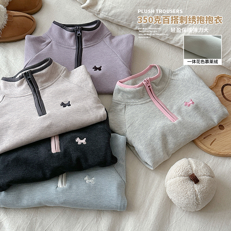 女童打底衫2025冬季新款儿童加绒加厚上衣中大童洋气长袖T恤冬装