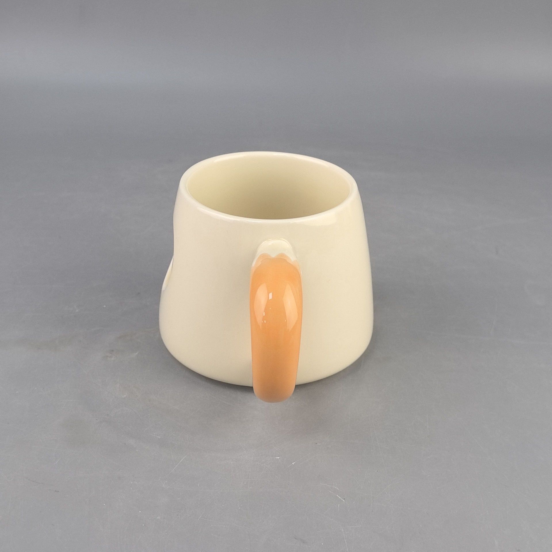 Taza linda de dopamina de temperatura media, mango de cola de zorro, taza de cerámica, taza de agua de dibujos animados, taza de café, taza de leche