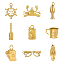 欧美热销 时尚简约轻奢百搭不锈钢酒杯扑克牌小刀叉子diy配件批发