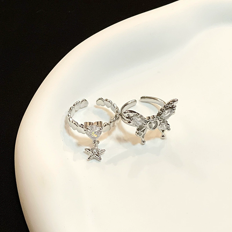 One size brand ring, high-quality style, 2 carat