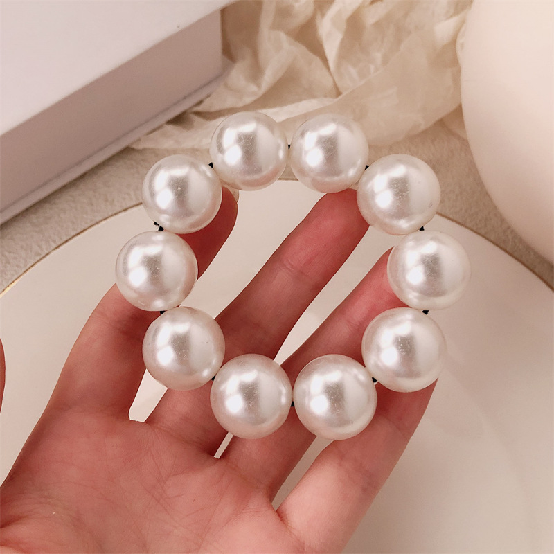 Perla francesa suave cuerda de cabello temperamento de alta elasticidad cuerda de la cabeza cinta de goma dulce fresco anillo de cabello de niña atado adornamiento para el cabello