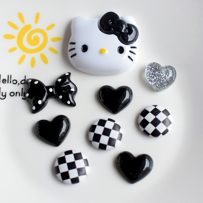 ホット販売黒猫愛樹脂アクセサリー穴靴 diy ジュエリーアクセサリー卸売 pj875|undefined