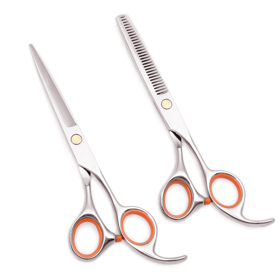 5.5寸6.0寸直柄美发剪刀理发剪刀平剪刘海剪牙剪 打薄剪工厂批发