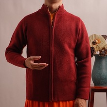 喇嘛服装僧服冬季棉衣毛衣藏族男师父冬装西藏和尚服上衣保暖外套