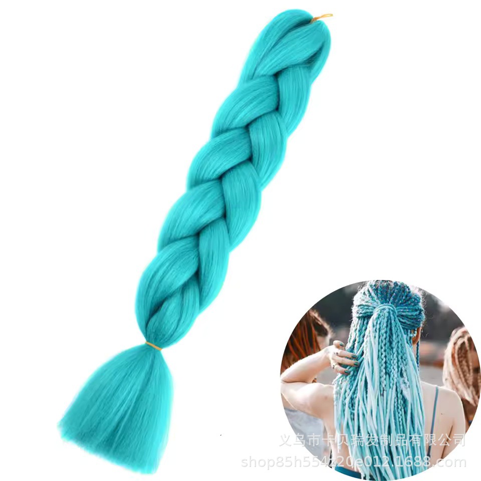Xuchang pelucas al por mayor seda de alta temperatura teñido africano gran trenza jumbobraid fibra química colorida trenza sucia venta caliente