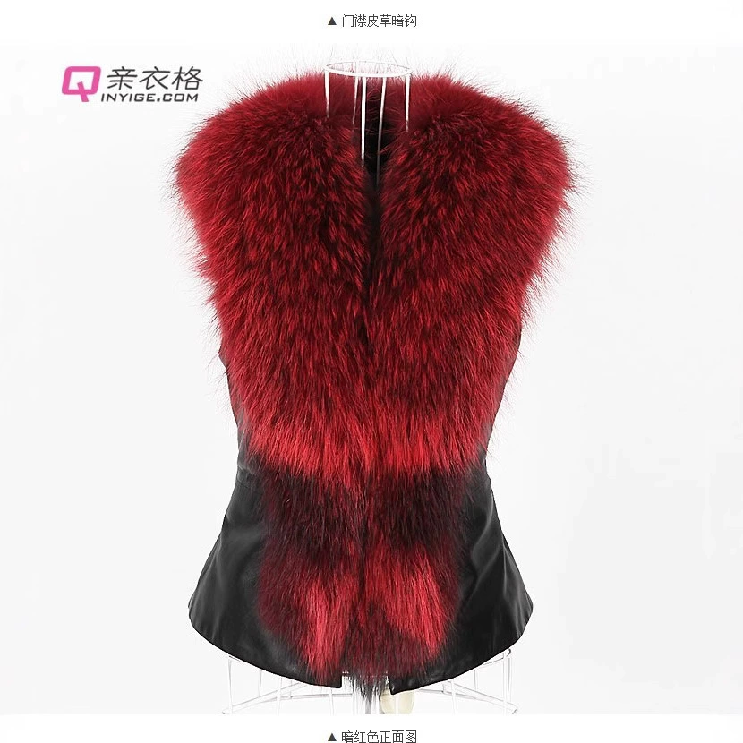 Демисезонный жилет короткий (Aliexpress) — slim fit с воротником из лисы, различные размеры S–4XL