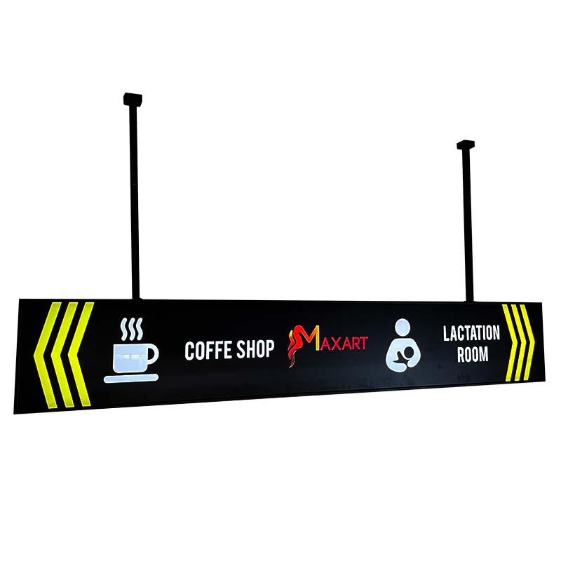 美什 发光灯箱LED灯商场超市地铁指示牌车站车库发光吊牌led灯箱