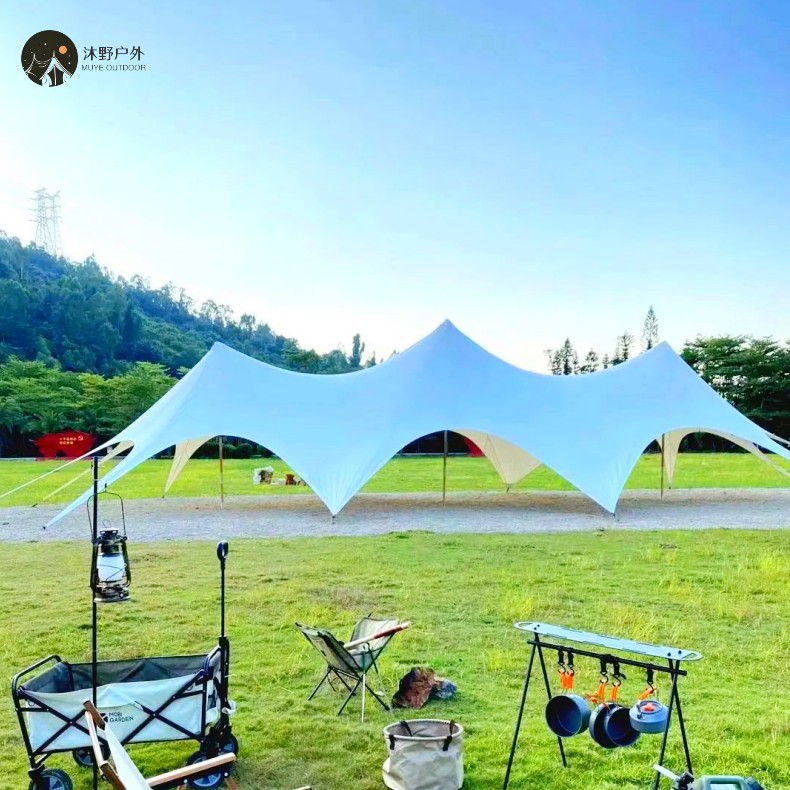 Muye al aire libre grande Wanzhong montaña camping dosel protección solar campamento a prueba de lluvia Super gran joroba carpa Oxford tela