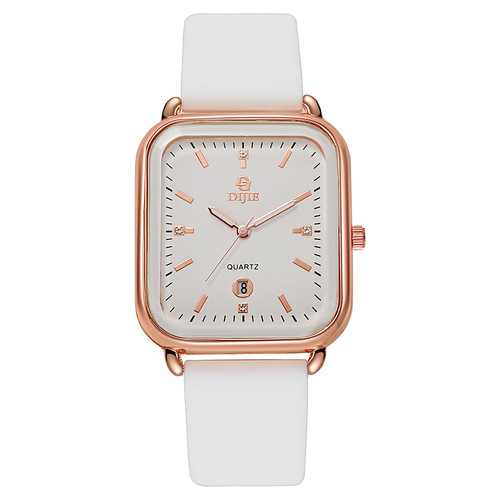 Leisure high-end calendar watch business square temperament simple student lightweight niche quartz watch
