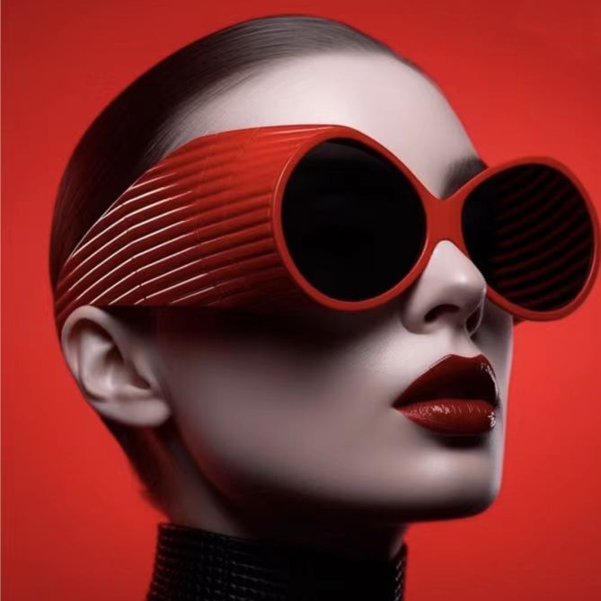 2024 Nieuwe Runway Stijl Modieuze Ovale Frame Zonnebrillen voor Vrouwen Trendy Europese en Amerikaanse Populaire Grote Frame Zonnebrillen voor Vrouwen_voghion.com