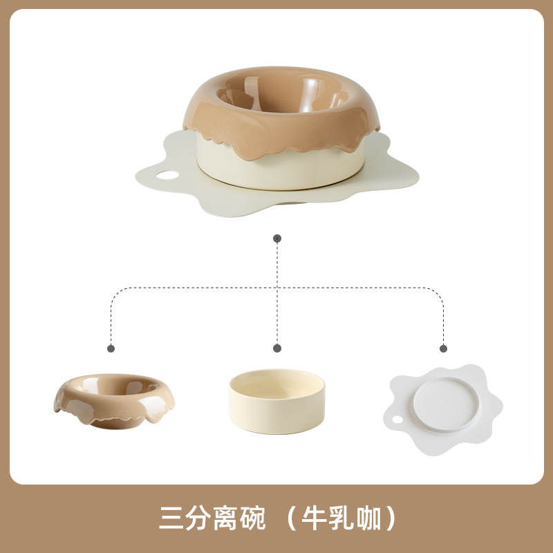 Tacos de cerámica creativos transfronterizos para gatos Tacos de mascotas Tacos de grano para gatos Tacos de alimentación para perros Tacos de agua para bebidas