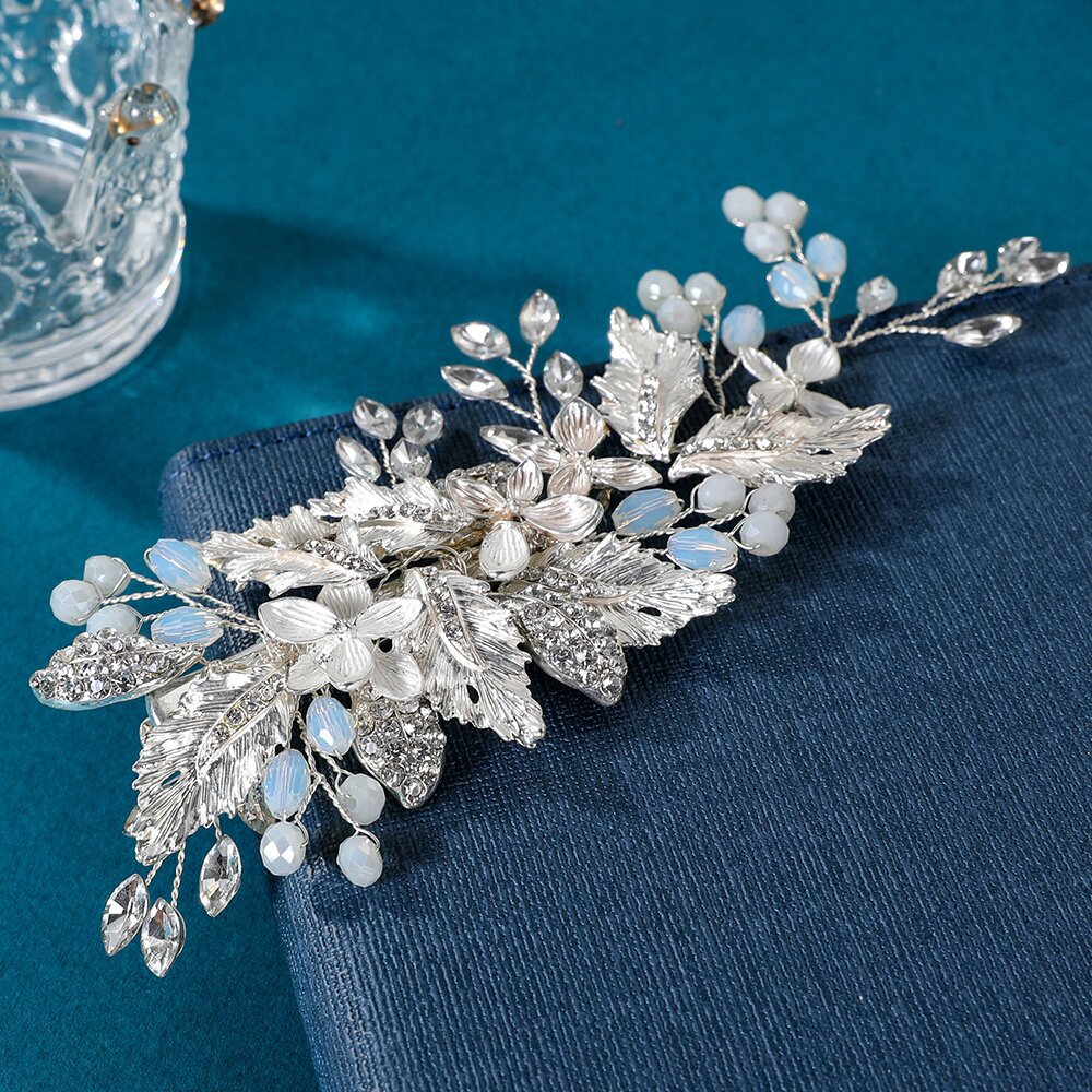 欧米の国境を越えた花嫁の髪飾り櫛タンパク質水晶髪飾り合金髪飾りヘアピン国境を越えた専用供給