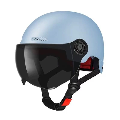 Motosiklet kaskı (dəbilqə): Suitable for All Seasons, Factory Wholesale - sky-blue-sun-protection-short-glasses-free-night-reflective-stickers-306