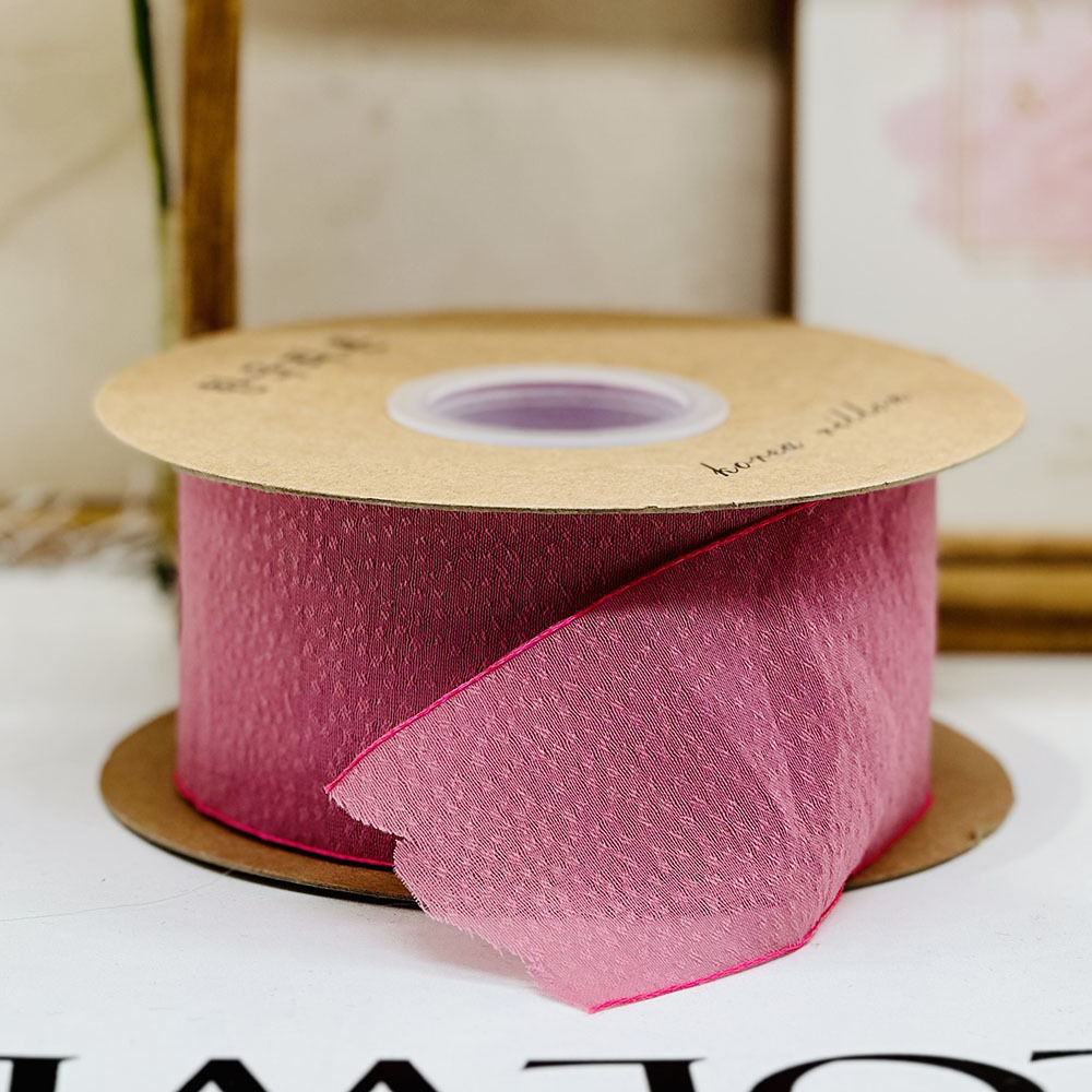 Color claro de alto nivel Jacquard nieve hilo decoración nieve hilo cinta cinta de seda regalo de embalaje floral cinta de cabello