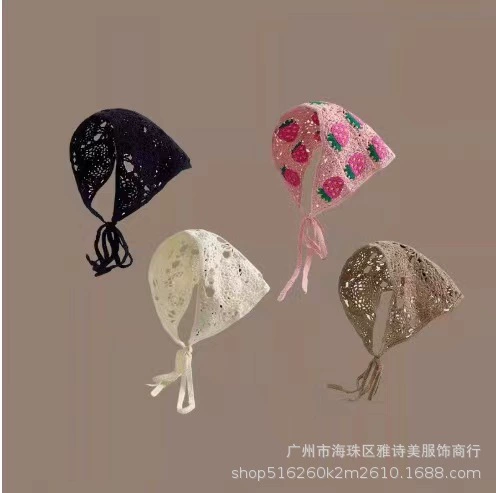 Простое однотонное универсальное трикотажное Тонкое Треугольное полотенце с осенней атмосферой, необходимое для фотосъемки, маленький свежий головной убор для женщин