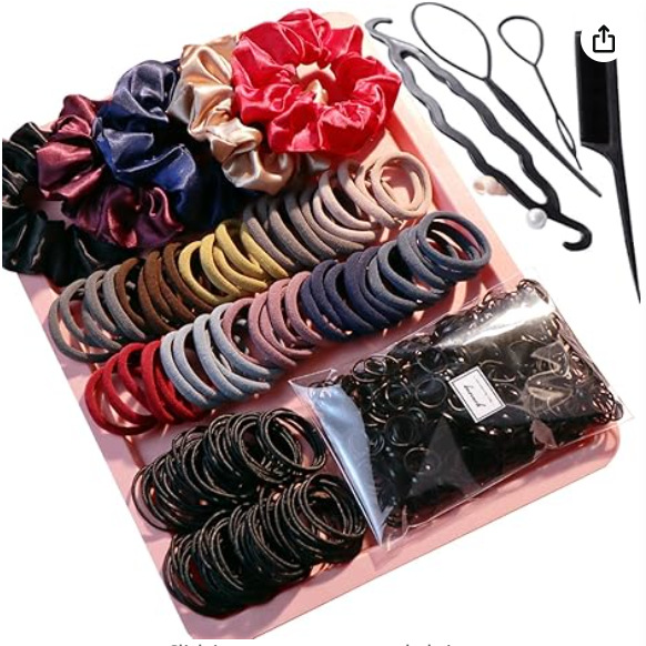 Europa y los Estados Unidos venden juegos de joyas para el cabello transfronterizos calientes anillo para el cabello combinación de estilo multicolor correa de cabello simple cuerda de cabeza