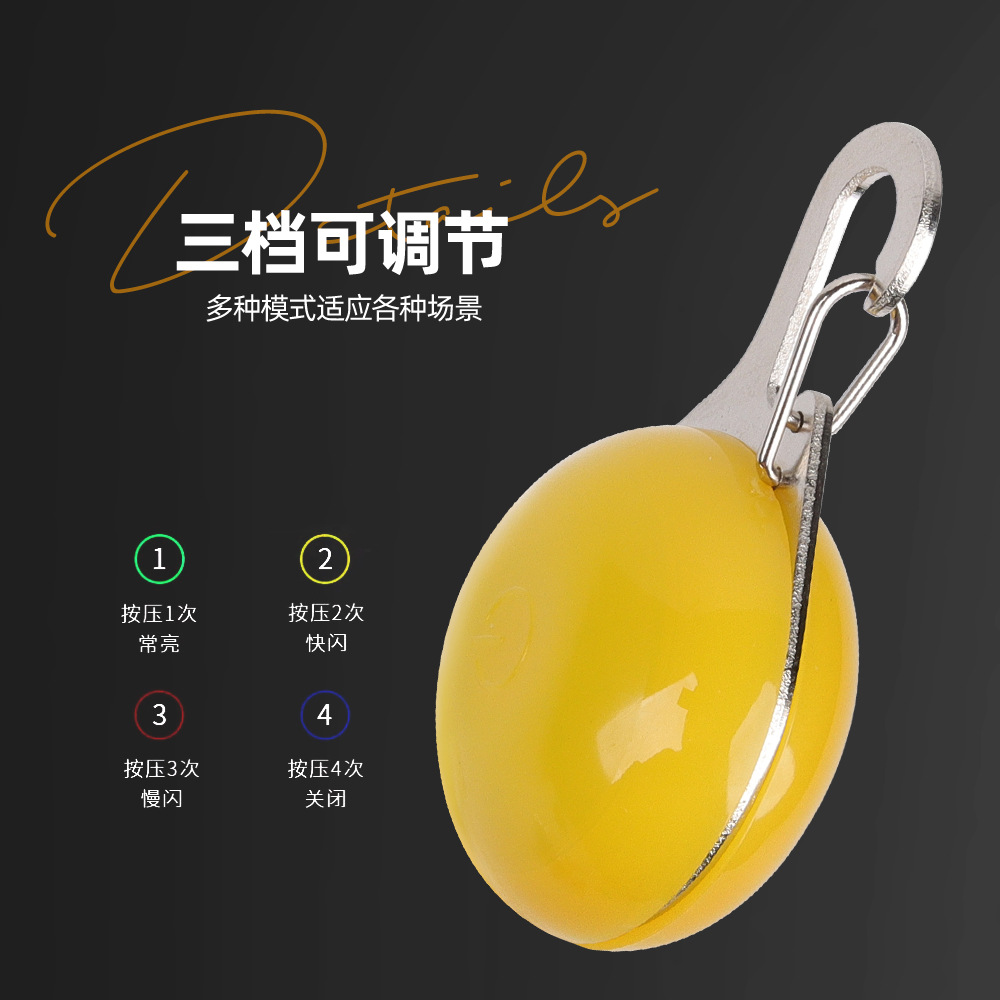 Colgante LED para mascotas impermeable ajustable para perros nocturnos paseando perros anti-perdida lámpara luminosa intermitente señal de advertencia