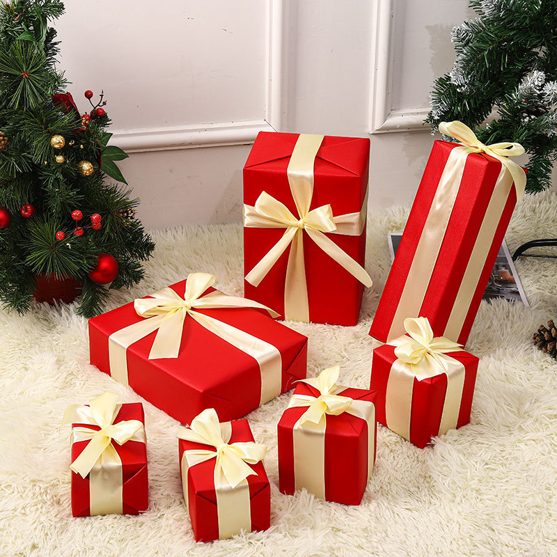 Conjunto de 7 peças para decoração de Natal - Decoração festiva para árvore, cenários para hotéis e vitrines, tema natalino vermelho e verde._voghion.com