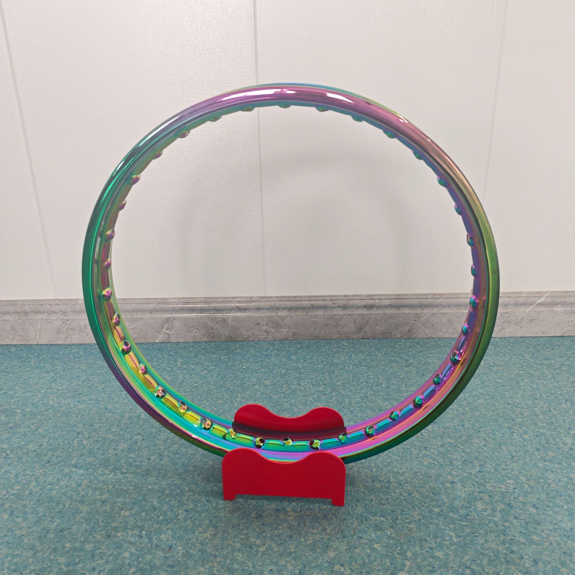Motorcycle Colorful PVD Steel Rims, Iridescent Vacuum Coated Spoke Wheels, Customized Colorful Rims for Personalized Modification, Cross-Border