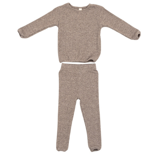 Children's Thermal Underwear Set Thickened Girls' Autumn Clothes and Autumn Pants Baby Autumn and Winter Knitted Sweaters Home Clothing Boys' Pajamas