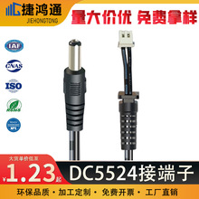 工厂专业生产加工批发电子对接端子延长线直流电dc电源线5.5*2.1