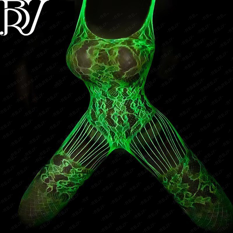 Nuevo mono luminoso nuevo material fresco luminoso reflexivo sexy pantimedias hueco sexy coqueteo bottoming Calcetines