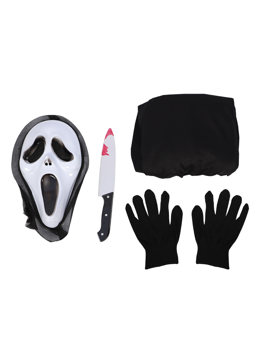 Disfraz de Scream 5, cosplay de terror, capa de Halloween, réplica de la película, disfraz de Grim Reaper, estilo de terror