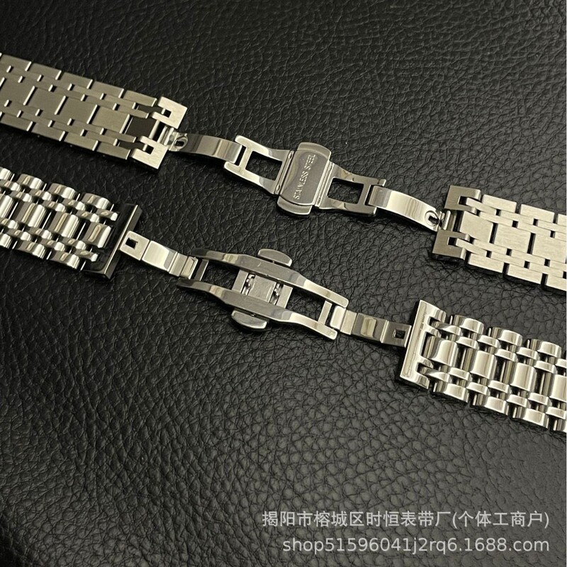 Mia Qibao ソリッドスチールストラップバタフライバックル 20MM ステンレススチールストラップピースイヤーに適しています。|undefined