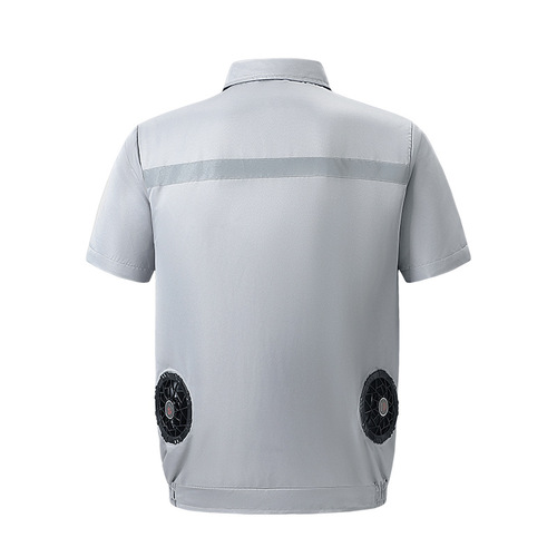Amazon Japan air-conditioned short-sleeved summer men's rechargeable refrigeration fan suit cooling labor protection work clothes for men