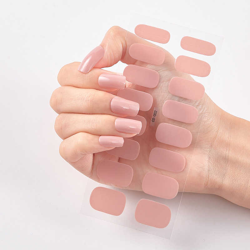 Nuevo 16-dedo ultra-delgado sin costuras pegatinas de uñas 3D pegatinas de uñas desgaste libre de gelatina almohadillas de uñas pegatinas de uñas parche helado
