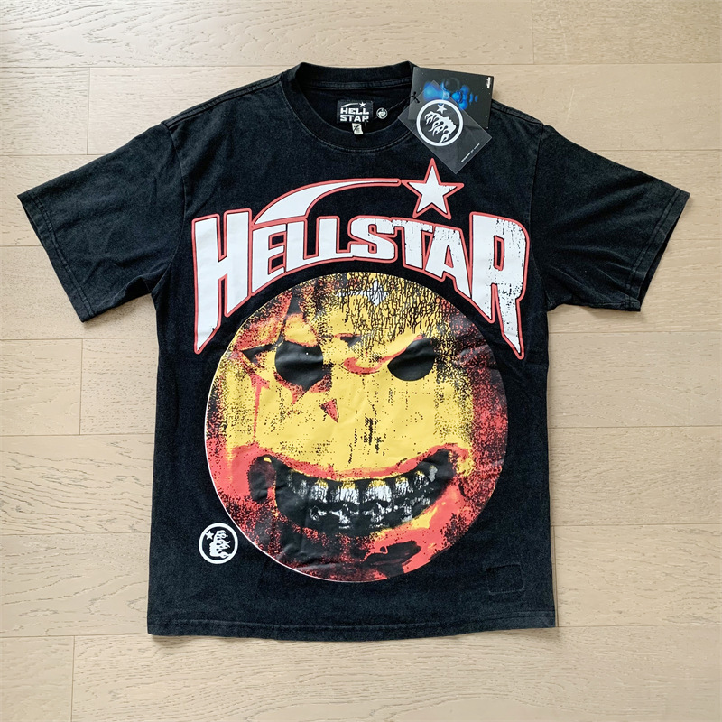 Hellstar Smiley Face T-shirt Black
