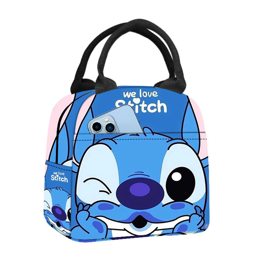 Ланч-баг Stitch: термоизолированная сумка для обеда, с алюминиевой фольгой, для школы и офиса