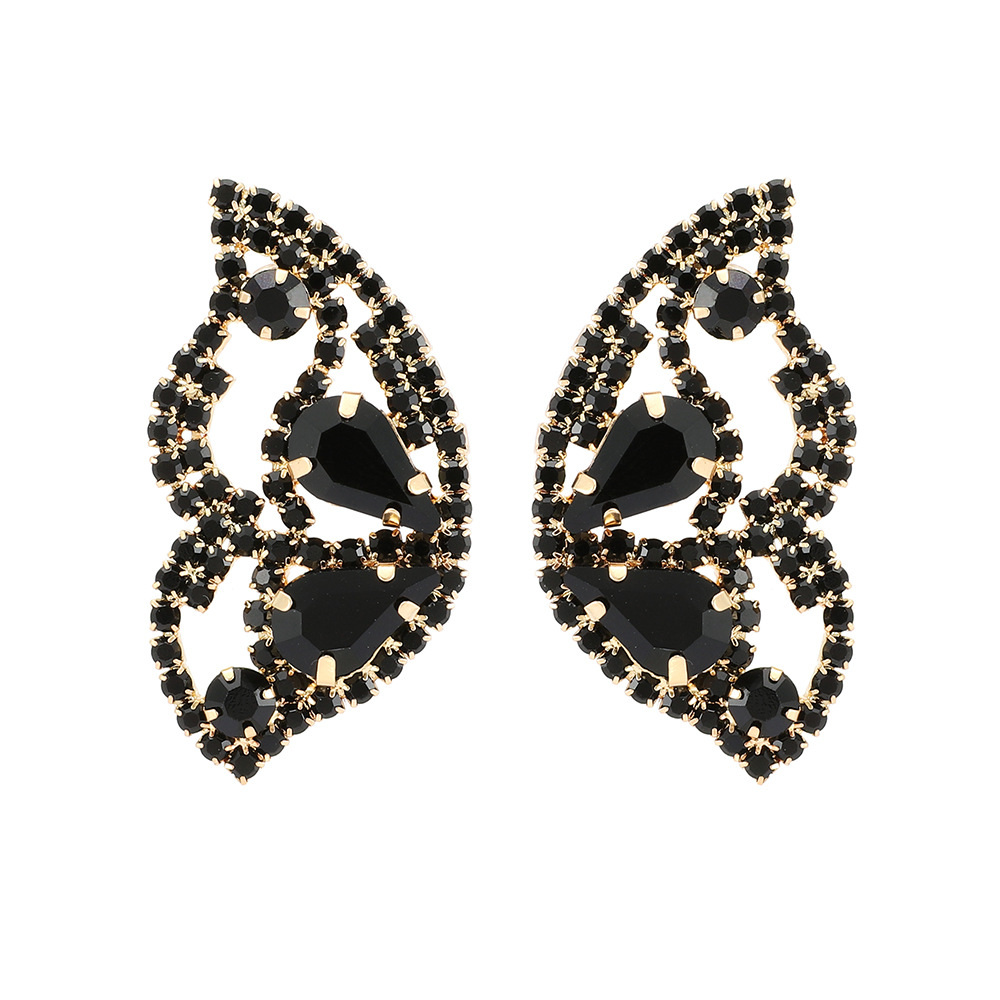 Glass Material 1 Pair Simple Style Butterfly Glass Women's Ear Studs