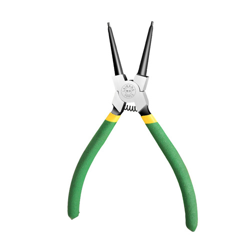 Crank Pliers, Retaining Ring Pliers, Multi-functional Adhesive Plastic 7-inch Internal and External Expansion Pliers with Straight and Curved Jaws