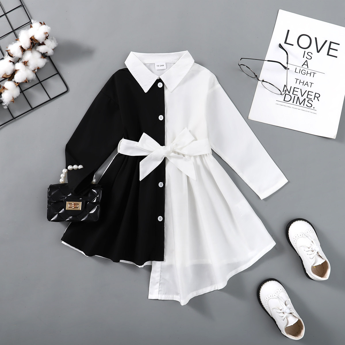 Cute Simple Style Color Block Cotton Girls Dresses display picture 2