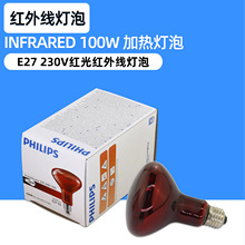 R95E 230V100W红外线理疗灯红外线美容台灯灯泡100w加热灯