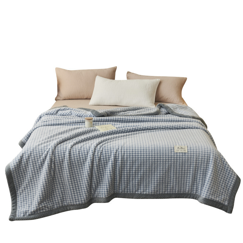 Bean Felt mantas de invierno gruesas mantas de cubierta cálidas edredón de coral sofá pequeña manta siesta oficina otoño invierno