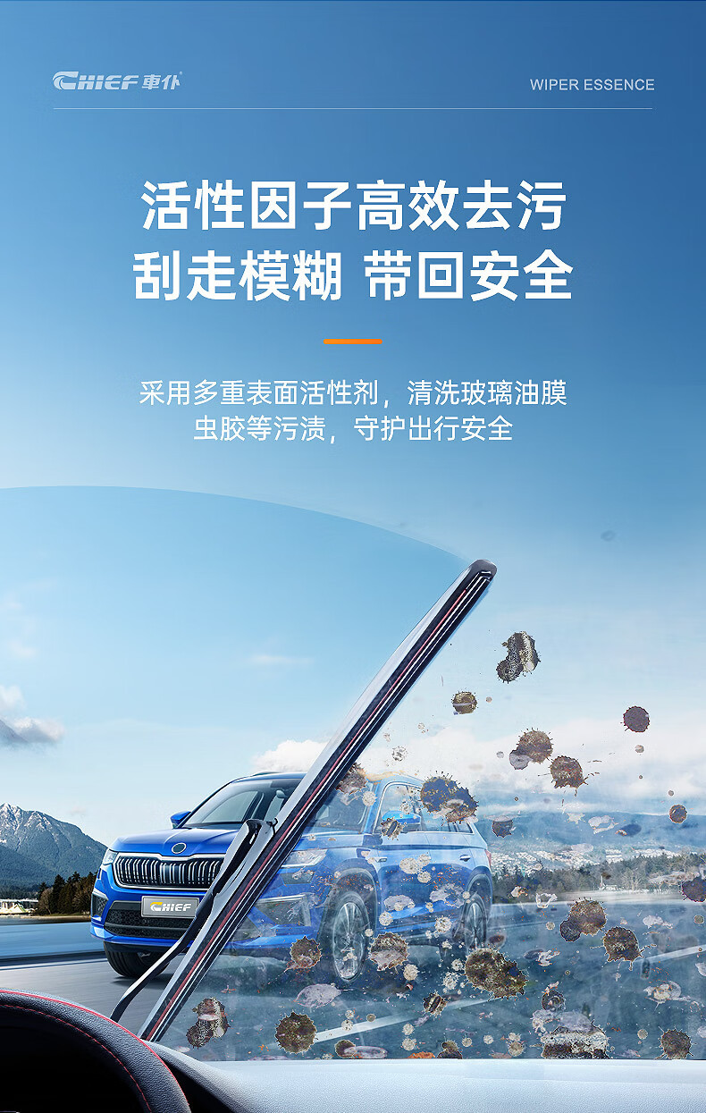 Car Wiper Concentrated Glass Cleaner Liquid - Concentrated Decontamination and Oil Film Removal Glass Cleaner