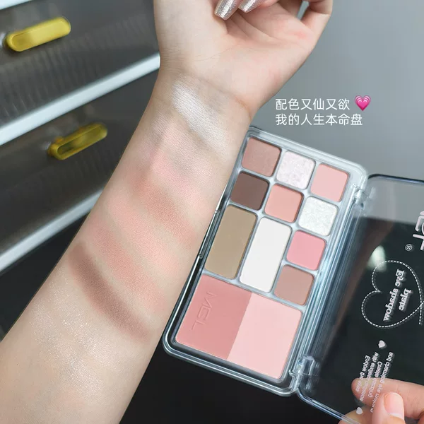 Mgl Comprehensive Eyeshadow Palette Twelve Colors Autumn and Winter Matte Daily Light Makeup Contouring Blush Three-In-One Palette